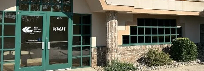 The front door of Kraft Chiropractic where patients can enter the building